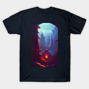 Alien planet landscape T-Shirt